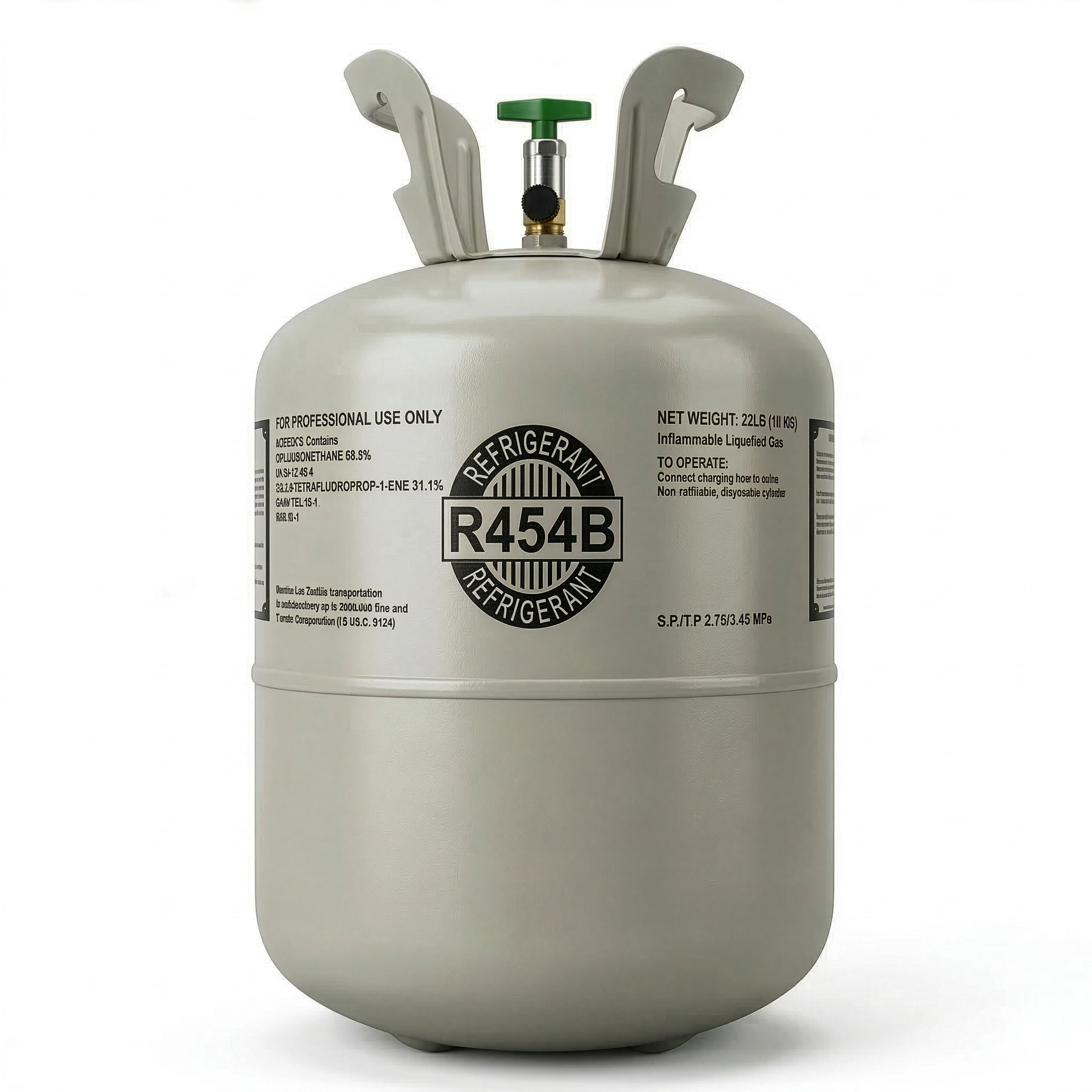 R-454B 22lb HVAC Refrigeration 100% Virgin New Factory Sealed Cylinder