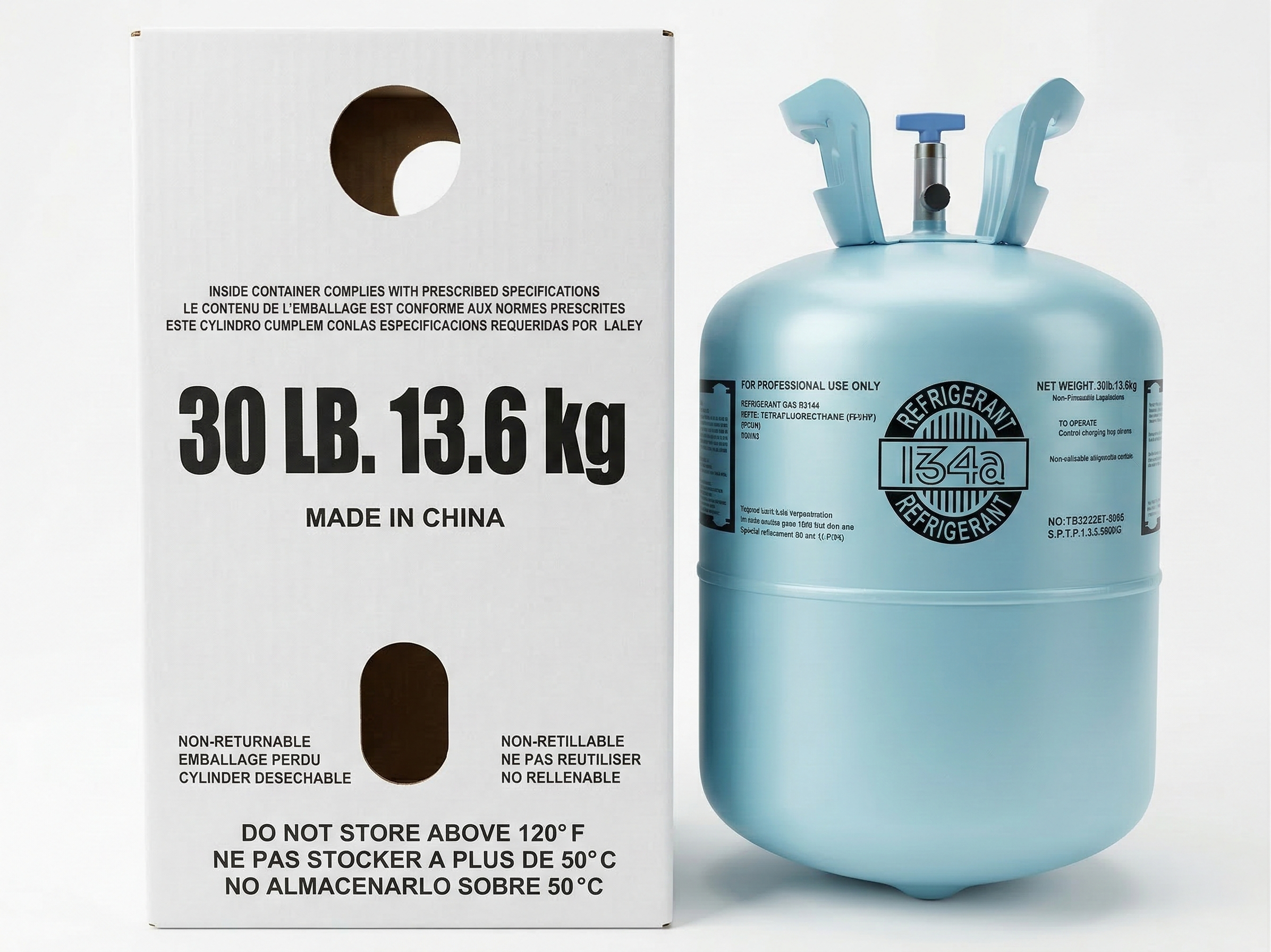 R-134A 30lb HVAC Refrigeration 100% Virgin New Factory Sealed Cylinder