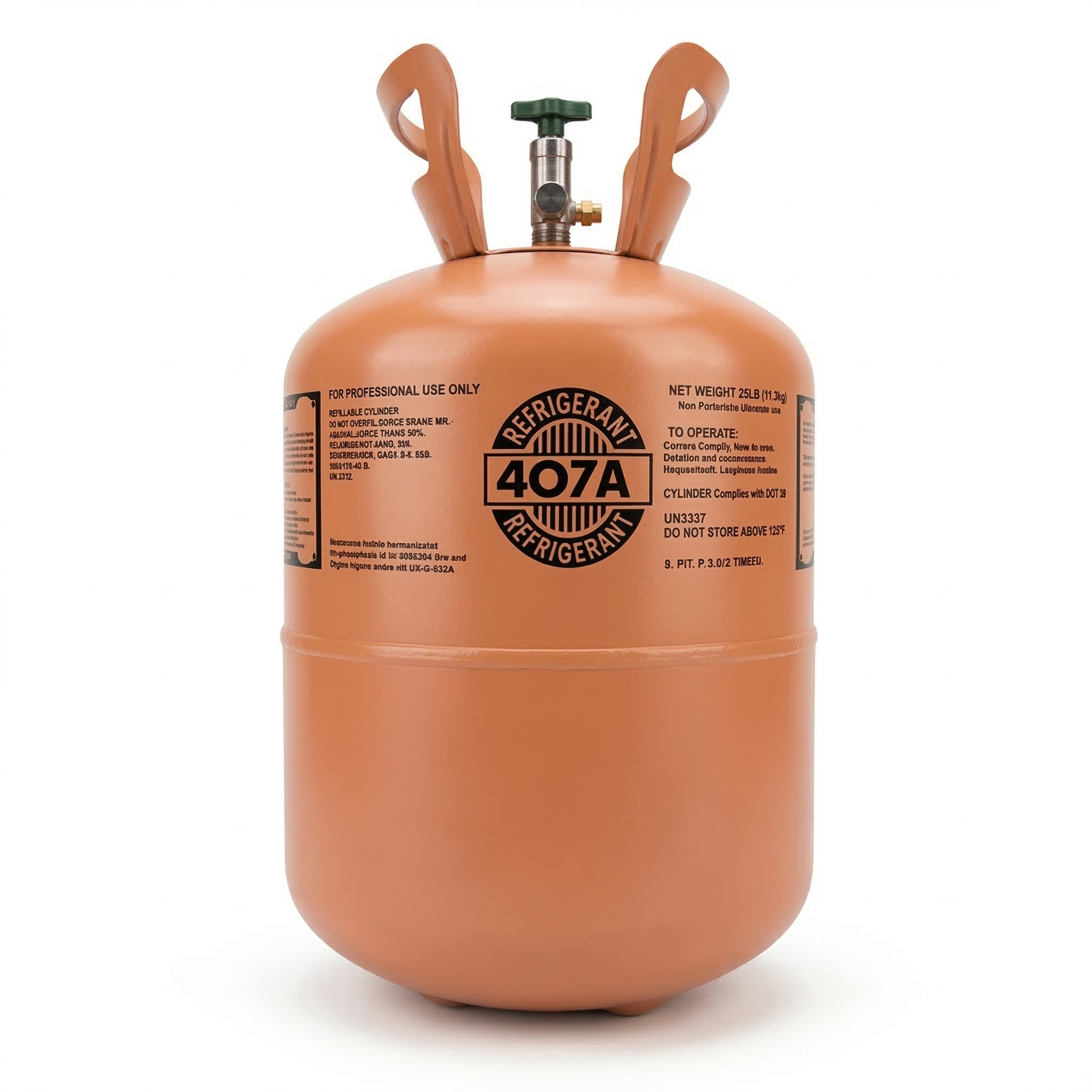 R-407A 25lb HVAC Refrigeration 100% Virgin New Factory Sealed Cylinder