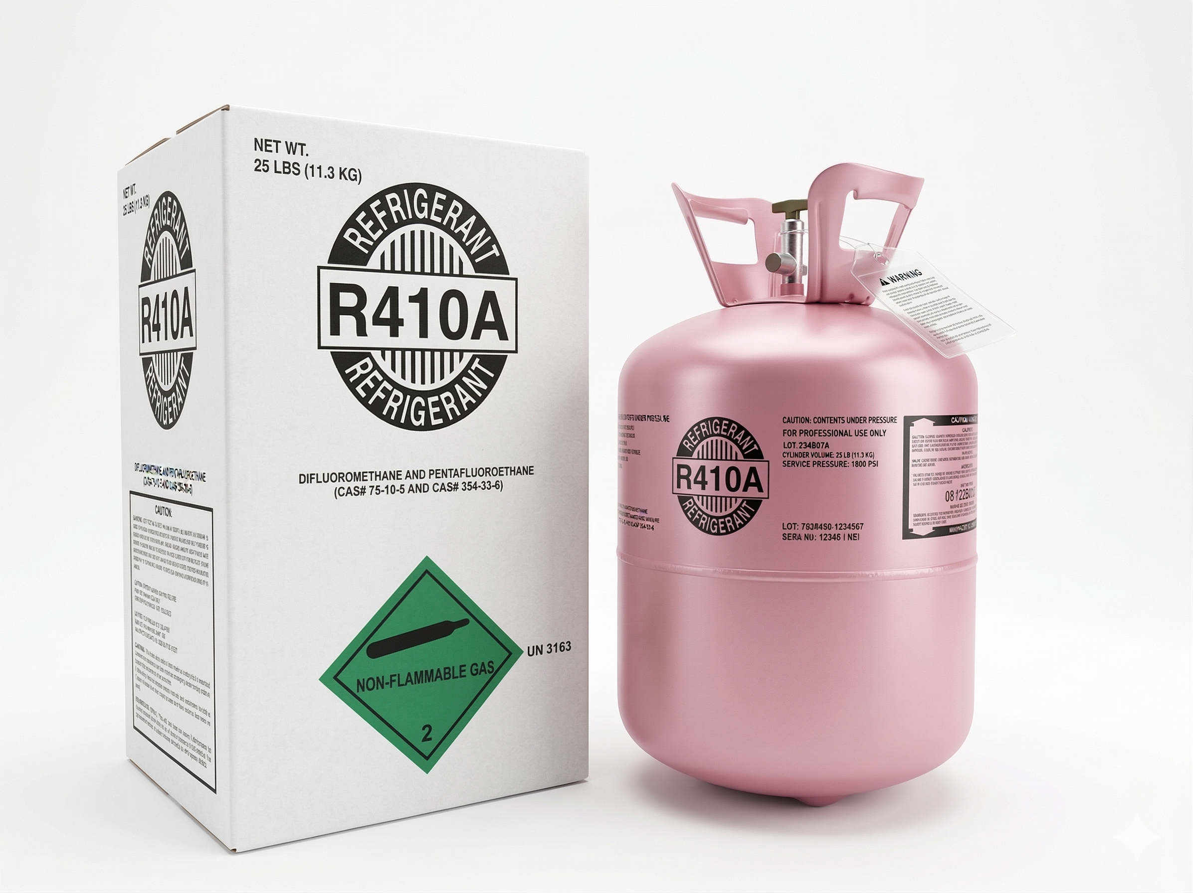 R-410A 25lb HVAC Refrigeration 100% Virgin New Factory Sealed Cylinder